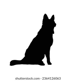 Dog Silhouette Vector. Dog Vector Illustration.