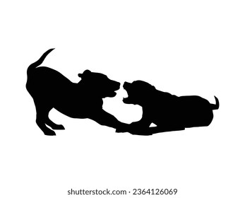 Dog Silhouette Vector. Dog Vector Illustration.