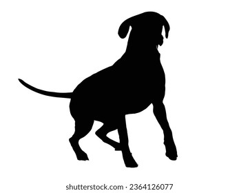 Dog Silhouette Vector. Dog Vector Illustration.