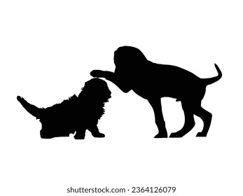 Dog Silhouette Vector. Dog Vector Illustration.