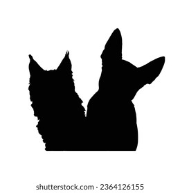 Dog Silhouette Vector. Dog Vector Illustration.