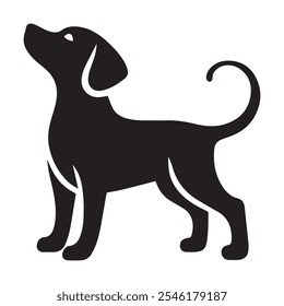 Dog silhouette of vector illustration