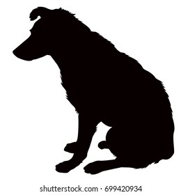 Dog silhouette, vector illustration