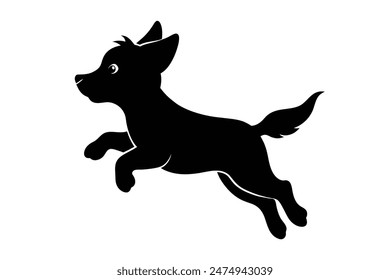 dog silhouette vector  illustration animals