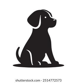 Dog silhouette vector illustration art design. Dog head logo icon set.