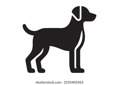 Diseño de arte de Ilustración vectorial de silueta de perro. Conjunto de iconos de logotipo de cabeza de perro