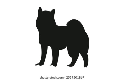 Diseño de arte de Ilustración vectorial de silueta de perro.
