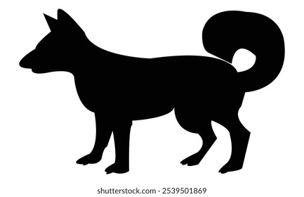 Diseño de arte de Ilustración vectorial de silueta de perro.
