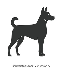 Dog silhouette vector illustration art design. Dog head logo icon