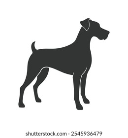 Dog silhouette vector illustration art design. Dog head logo icon