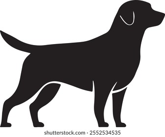 dog silhouette vector illustration art isolated white background,dog icon