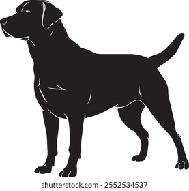 dog silhouette vector illustration art isolated white background,dog icon