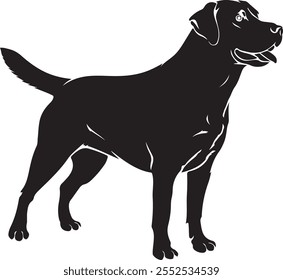 dog silhouette vector illustration art isolated white background,dog icon