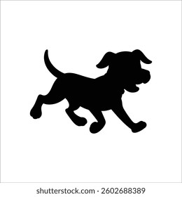 Dog silhouette vector illustration art design. Vector silhouette of dog on white background. black dog isolated on white background