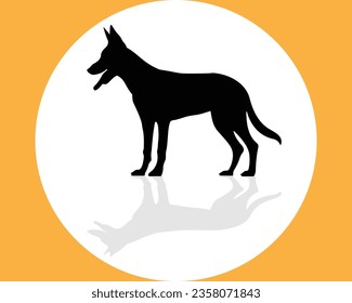 Dog Silhouette Vector. Dog Vector Illustration. Cartoon dog artwork.