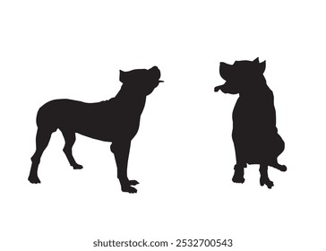Dog silhouette vector illustration drawing 