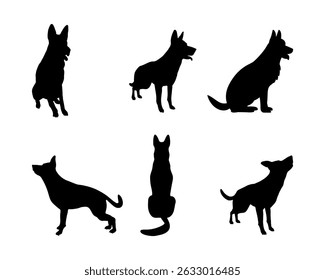 dog silhouette vector illustration element