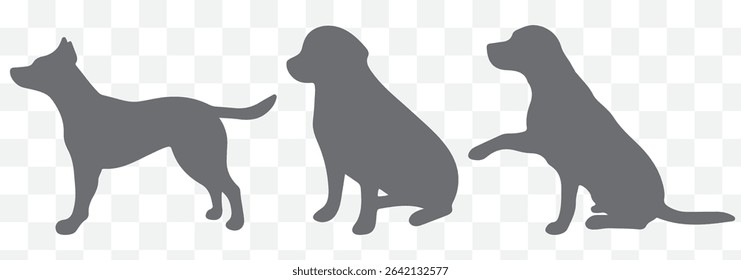 dog silhouette vector illustration element eps 10