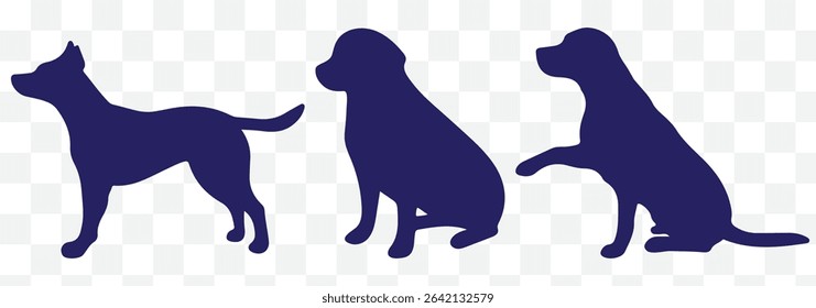 dog silhouette vector illustration element eps 10