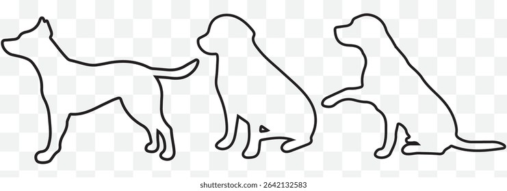 dog silhouette vector illustration element eps 10