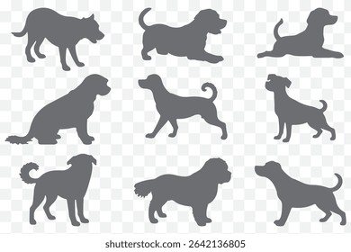 dog silhouette vector illustration element eps 10