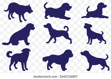 dog silhouette vector illustration element eps 10