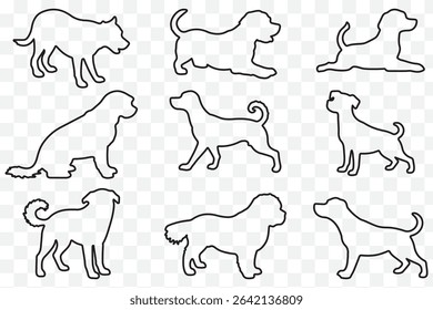 dog silhouette vector illustration element eps 10