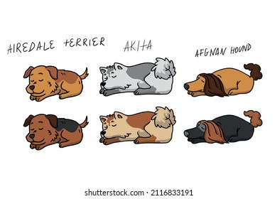 Dog silhouette. Vector illustration isolated on white background for print and poster. Typography design.