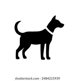 Dog silhouette Vector illustration on white background