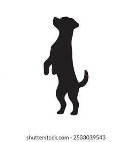 Dog silhouette vector illustration on white background