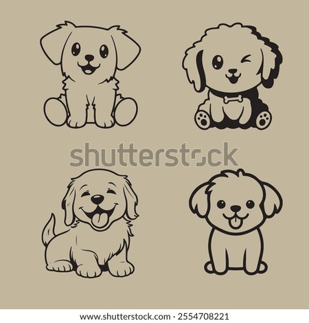 dog silhouette vector illustrator on white background