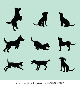 dog silhouette vector image download 