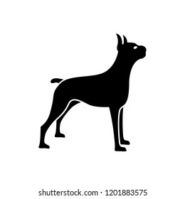 dog silhouette vector. dog logo icon template