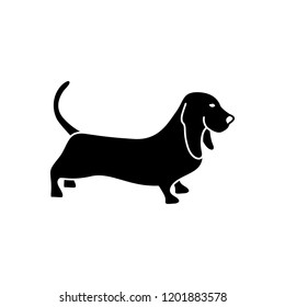 dog silhouette vector. dog logo icon template
