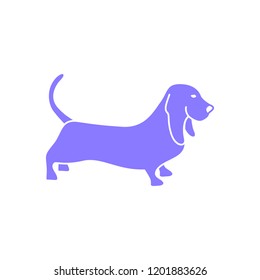 dog silhouette vector. dog logo icon template
