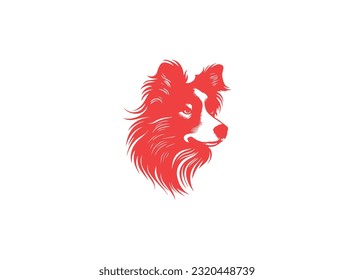Dog Silhouette Vector Logo White Background, True Dog Friend Logo Design Template. Graphic Sitting Puppy Logotype, Sign And Symbol. Pet Silhouette Label Illustration Isolated On Background.