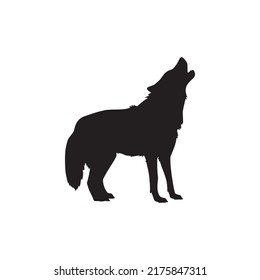 Dog silhouette vector on a white background.