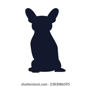 Silueta de perro. Silueta vectorial de perro con fondo blanco. perro negro aislado de fondo blanco. perro de corte. diseño dibujado a mano. ilustración vectorial.