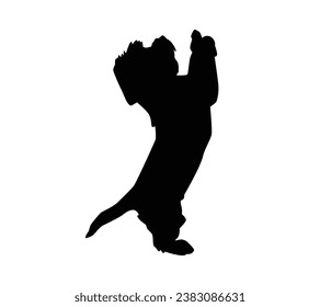 Dog silhouette. Vector silhouette of dog on white background. black dog isolated on white background. cutout dog. hand drawn design. vector illustration.