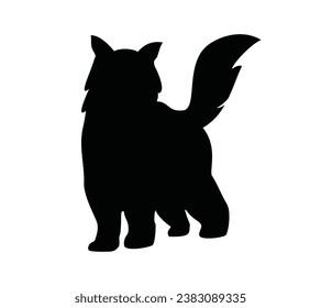 Dog silhouette. Vector silhouette of dog on white background. black dog isolated on white background. cutout dog. hand drawn design. vector illustration.