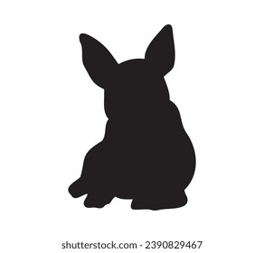 Dog silhouette. Vector silhouette of dog on white background. black dog isolated on white background. vector illustration. cutout dog. hand drawn design. 