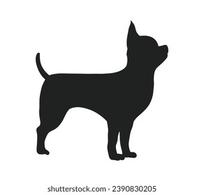 Dog silhouette. Vector silhouette of dog on white background. black dog isolated on white background. vector illustration. cutout dog. hand drawn design.