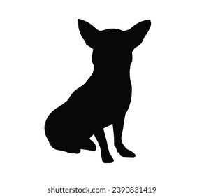 Dog silhouette. Vector silhouette of dog on white background. black dog isolated on white background. vector illustration. cutout dog. hand drawn design.