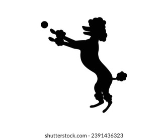 Dog silhouette. Vector silhouette of dog on white background. black silhouette dog isolated on white background. vector illustration. cutout dog. pet hand drawn design.