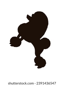 Dog silhouette. Vector silhouette of dog on white background. black silhouette dog isolated on white background. vector illustration. cutout dog. pet hand drawn design.