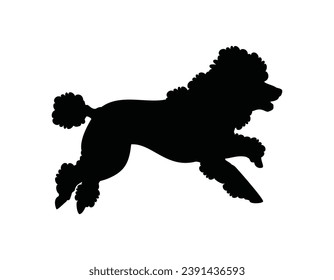 Dog silhouette. Vector silhouette of dog on white background. black silhouette dog isolated on white background. vector illustration. cutout dog. pet hand drawn design.