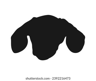 Dog silhouette. Vector silhouette of dog on white background. black silhouette dog isolated on white background. vector illustration. cutout dog. pet hand drawn design.
