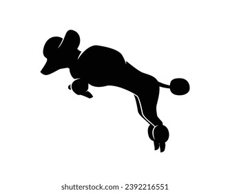 Dog silhouette. Vector silhouette of dog on white background. black silhouette dog isolated on white background. vector illustration. cutout dog. pet hand drawn design.