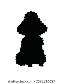 Dog silhouette. Vector silhouette of dog on white background. black silhouette dog isolated on white background. vector illustration. cutout dog. pet hand drawn design.