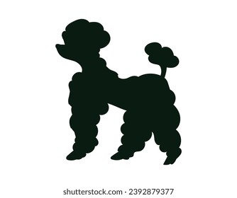 Dog silhouette. Vector silhouette of dog on white background. black silhouette dog isolated on white background. vector illustration. cutout dog. pet hand drawn design.